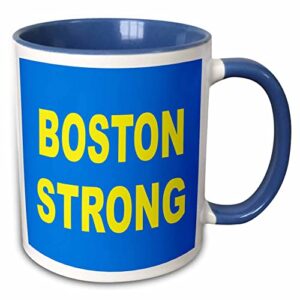 3dRose Boston Strong Caneca azul em dois tons de 425 g (Cervejas)
