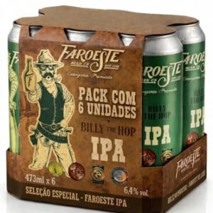 Pack 6 Latas de Cerveja Artesanal Ipa Puro Malte 473ml Faroeste Beer (Cervejas)