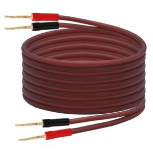 XMSJSIY Cabo de Alto-Falante com Pino Flexível E Conector Banana, 14 Awg, Áudio Hi-Fi, Cabo Trançado Ofc com Terminal Banana, Conector Banhado A Ouro, Fio de Áudio para Alto-Falante para Sistema (Equipamentos)