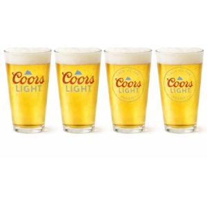 LORD'S ROCKS Copos de cerveja Coors Light de 473 ml - Conjunto de 4 autenticamente licenciados compatíveis (Cervejas)