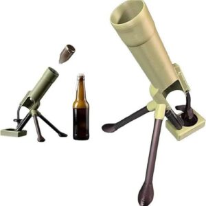 Abridor Garrafa Cerveja Bala Lança Morteiro Abridor Garrafa Abridor Garrafa 51mm Morteiro Abridor Garrafa Mãos Livres para Qualquer Entusiasta de Cerveja Como Presente de Dia dos Pais (Cervejas)