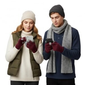 Luva de Frio Inverno Lã Touchscreen Forrada Quentinha Conforto e Durabilidade Ideal para Celular e Tablet Cores Sortidas: Rosa, Rosa Claro e Vinho (Vinhos)
