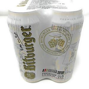Kit Bitburger Pils lata 4x 500ml Cerveja pilsen - 2 L. (Cervejas)