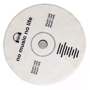 Rengue Tapete absorvente de água, design retrô de disco de CD, antiderrapante, secagem rápida, tapete de banheiro macio para uso doméstico e interno, tapete absorvente de água, imitação, Nan Household (CDs)
