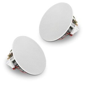 Sound Town Par de Alto-Falantes Coaxiais de Duas Vias de 4,5" para Embutir No Teto, Montagem Embutida, Operação Em 70V/100V/8 Ohms, Grade Magnética, Brancos (Stcs4N-Pair) (Equipamentos)