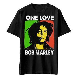 Camiseta masculina Bob Marley One Love Slim Fit Preta, Preto, M (CDs)
