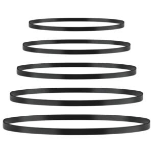 Classicseali 5 correias para toca-discos de borracha preta, substituição de correia de toca-discos de 5 mm de largura, adequado para a maioria dos toca-discos acionados por correia, para substituição (Equipamentos)