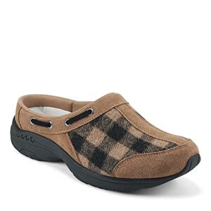 Easy Spirit Travelport Tênis feminino sem cadarço tamanho 37 C/D EUA xadrez-marrom, Xadrez multicor, 7.5 Wide (CDs)
