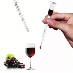 Testador de medidor de álcool hidrômetro, ferramentas de medição de haste de vidro, 0-25%, hidrômetro para vinificação, testador de álcool para fabricação de cerveja caseira e medidor de licor para (Cervejas)