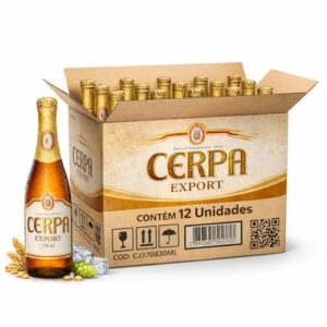Cerpa Kit 12 Cerveja Export Long Neck 350ml - Lager Premium Puro Malte, Sabor Leve e Refrescante (Cervejas)