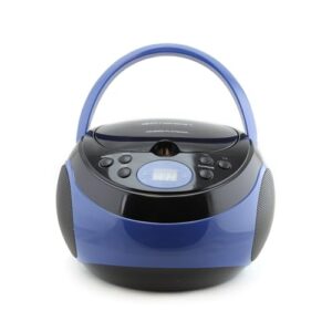 NAXA Electronics Leitor de CD portátil NPB-251A-BL com rádio estéreo AM/FM, azul (CDs)
