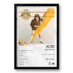Quadro Álbum Spotify High Voltage - AC/DC - 40x60cm (CDs)