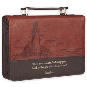 Bible Cover Classic Two-tone Brown I Will Carry You Isa. 46:4 (CDs)