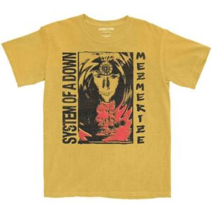 Camiseta System Of A Down Reflections amarela, Amarelo, G (CDs)