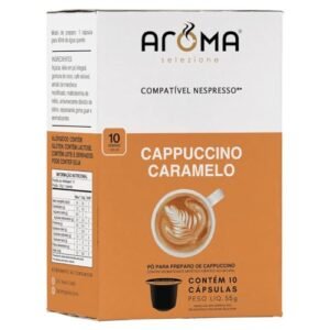 Aroma Selezione Cápsulas de Cappuccino Caramelo, Compatível com Nespresso, Contém 10 Cápsulas (Café)