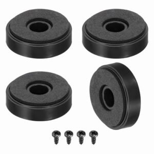 Generic 4 pés de isolamento de alto-falante, base de absorção de choque de espuma de plástico de 40 mm x 10 mm, suporte para amplificador antivibração para CD de áudio, sistema de som de home theater (Equipamentos)