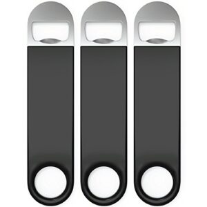Abridores de garrafas de barman, abridores de garrafa de cerveja, abridores de velocidade pacote com 3 da Premium Cold One. Grau profissional: Revestimento de borracha, aço inoxidável. Grande, 18 cm (Cervejas)