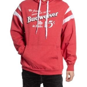 Calhoun Moletom com capuz Budweiser 15¢ Bottle Advertisement Varsity, Redheather, GG (Cervejas)