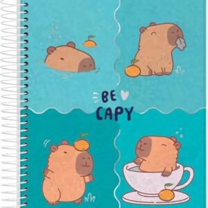 Jandaia - Caderno Espiral Universitário CD 1 Matéria 80 Fls Capyvibes Azul FSC (CDs)