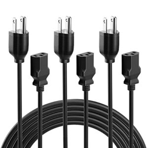QYD Cabo De Alimentação Para Monitor De Computador De 2m (6,6 Pés) Com 3 Pinos, Compatível Com Apple, Dell, Hp, Asus, Lenovo, Samsung, Sony, Philips, Acer, Dell, Lg, Compaq, Asus Vg248Qe (Monitor) (Equipamentos)