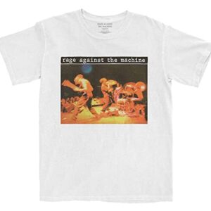 Rage Against The Machine Anger is A Gift Camiseta oficial masculina unissex, Branco, P (CDs)