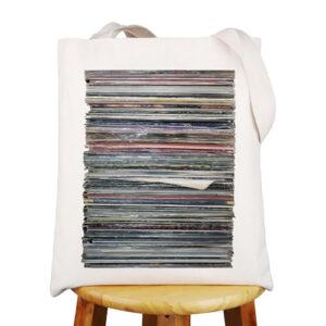 G2TUP Sacola de vinil para colecionadores de vinil, presente para amantes de vinil, toca-discos de vinil, bolsa de ombro, coleção de música, presentes, Vinil, 14.56 inches x 12.59 inches x 0.39 inches (Discos de Vinil)
