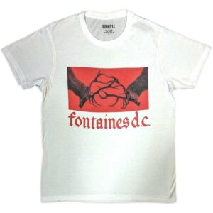 Rock Off officially licensed products Camiseta com logotipo da banda gótica Fontaines D C, Preto, G (CDs)