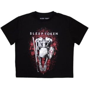 Sleep Token Camiseta feminina Love You Want cropped, Preto, XGG (CDs)