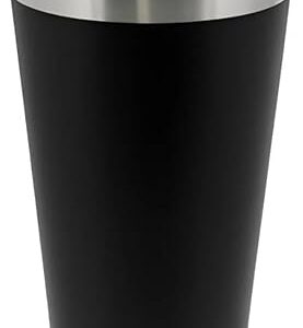 Copo Térmico Premium 473ml com Tampa e Abridor – Preto Fosco | Isolamento a Vácuo, Parede Dupla, Ideal para Cerveja Gelada, Brindes e Personalização Corporativa (Cervejas)