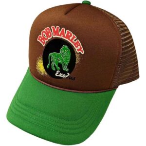 Rock Off officially licensed products Boné de beisebol Bob Marley Exodus Lion Logo Official Trucker, Marrom, Tamanho �nica (CDs)