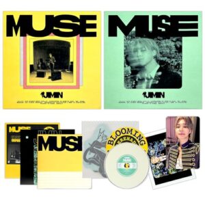 MUSE 2nd Mini Album (Standard / Random Ver.) Package Box + CD-R + Photobook + Folded Poster + Coaster + Sticker Pack + 2 Extra Photocards Official K-POP Sealed Album - JIMIN (CDs)