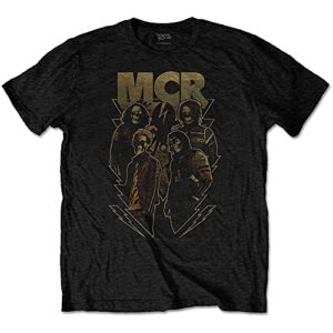 My Chemical Romance Camiseta com logotipo da banda Appetite for Danger oficial masculina preta, Preto, 2X (CDs)