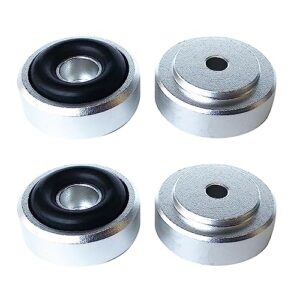 4 suportes para pés de isolamento de alumínio de 20 x 8 mm para toca-discos de CD e rádio amplificador (Equipamentos)