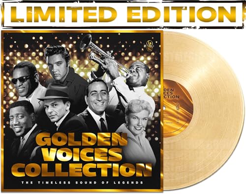 Golden Voices Collection: The Timeless Sound of Legends Vinyl – 16 Iconic Classics from Elvis Presley, Frank Sinatra, Nat King Cole, Bing Crosby, Louis Armstrong, Ray Charles, Ella Fitzgerald and Many - Various Artists (Discos de Vinil)
