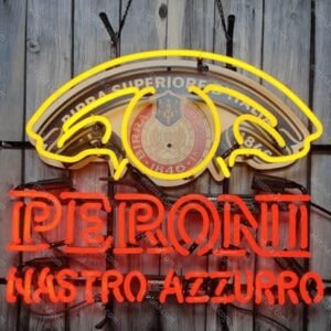 Hvkeer Letreiro Neon Bar, Cerveja Peroni Nastro Azzurro, Letreiro de Vidro de Neon Escritório, Hotel, Casamento, Aniversário, Festa, Espaço Masculino, Luminária de Parede de Neon Artística, 60 X 50 Cm (Cervejas)