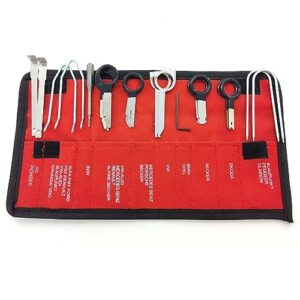 Chave de ferramenta de remoção de rádio e kit de ferramentas de remoção universal estéreo CD Player kit de chave de remoção para a maioria dos carros e caminhões aço inoxidável 20 peças (CDs)
