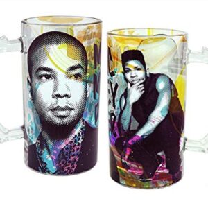 Empire OFFICIAL"Música. Dinheiro. Potência." Caneca de cerveja de vidro premium para presente com hakeem e lyon jamal, caneca de cerveja multicolorida, presente inovador (Cervejas)
