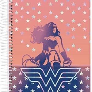 Caderno Espiral Univ CD 1 Matéria 80 Fls Mulher Maravilha Rose E Azul Jandaia (CDs)