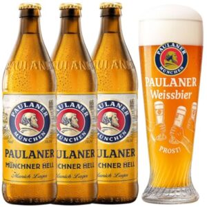 Kit 3 Cervejas Paulaner Munchner Hell 500ml + Copo Prost (Cervejas)