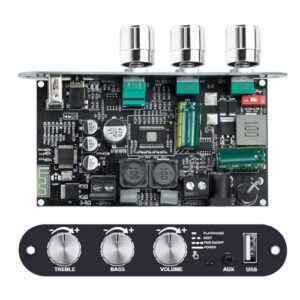 Hosyond Placa Amplificadora Mono Bluetooth Zk-1001U, Amplificador de Potência de 100 W com Emparelhamento Tws, Entrada de Tensão Ampla de 9 A 24 V, Entradas Usb/Aux/Bluetooth para Alto-Falantes Diy (Equipamentos)
