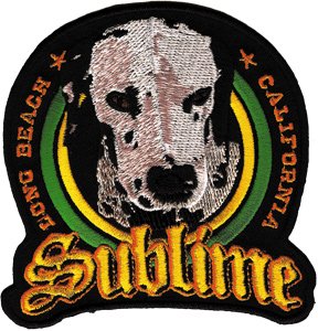 Sublime - Lou Dog - Patch bordado com ferro ou costurado (CDs)