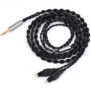 FAAEAL Cabo de fone de ouvido para monitor, cabo auxiliar de liga de zinco-cobre 6N compatível com fone de ouvido Sennheiser HD650 HD600 HD580 HD660S HD6XX HD565 HD545 para músicos audiófilos de 3,5 (Equipamentos)