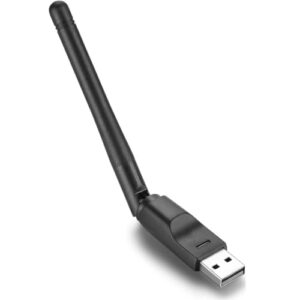 Adaptador Dongle Stick USB WiFi sem fio RT5370 150Mbps para MAG 254 250 255 270 275 IPTV Set-Top Box, Jynxbox, Linkbox, Raspberry Pi, PC Laptops Desktop, para Win7, Win8, Mac OS, Linux (CDs)