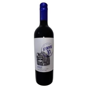 Vinho Merlot Chileno Tinto Seco Arrivo 31 750ml – D.O. Valle Central, Aromas de Morango e Framboesa, Corpo Médio e Taninos Suaves (Vinhos)