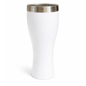 Copo Térmico Inox Tulipa 500ml Parede Dupla com Isolamento a Vácuo, Aço Inoxidável, Conserva Temperatura para Chopp Cerveja Sucos (Branco) (Cervejas)