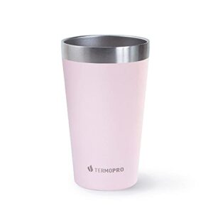 TERMOPRO Copo Térmico Inox 473ml Rosa Parede Dupla com Isolamento a Vácuo Bebidas Geladas até 15h Sem BPA Design Premium para Cervejas e Drinks (Cervejas)
