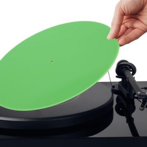Tapete de acrílico para toca-discos de 30 cm Educe Static Dust Noise Platter Slipmat capa antiestática para toca-discos de 30 polegadas, toca-discos (verde) (Equipamentos)