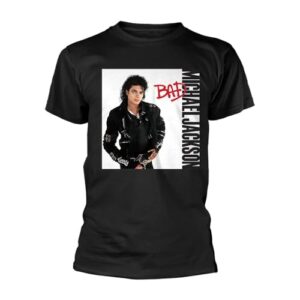 Michael Jackson Camiseta Bad Album Cover Black Official, Preto, GG (CDs)
