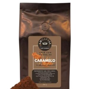 LUCAFELI Café Gourmet Aromatizado Caramelo 100% Arábica Moído 250g (Café)