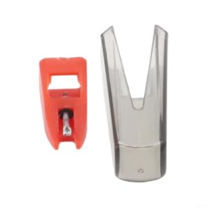 OM Super Stylus de substituição para toca-discos de vinil – ABS + agulha de cartucho de metal para DJ, desempenho de áudio de alta fidelidade, compatível com (vermelho) (Discos de Vinil)